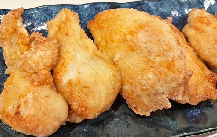 『鶏むねニンニクマヨチキン』の完成写真（撮影：エニママ）