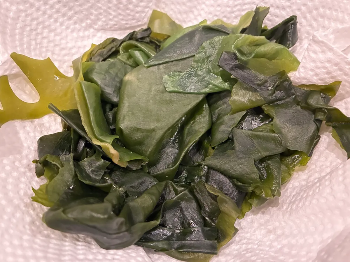 ワカメの天ぷらの写真(撮影:エニママ)