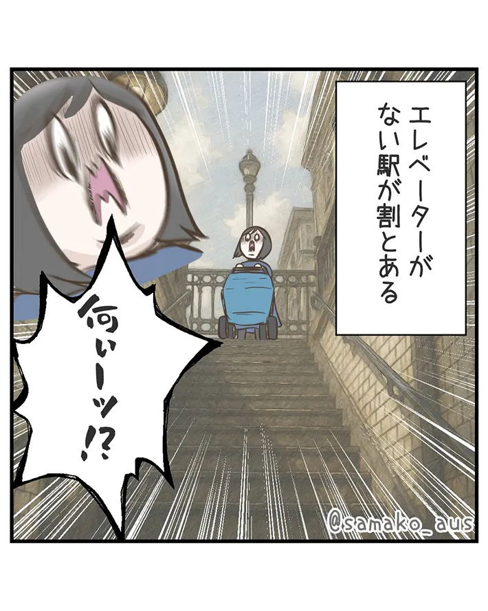 オーストラリアでの体験を描いたエッセイ漫画の写真