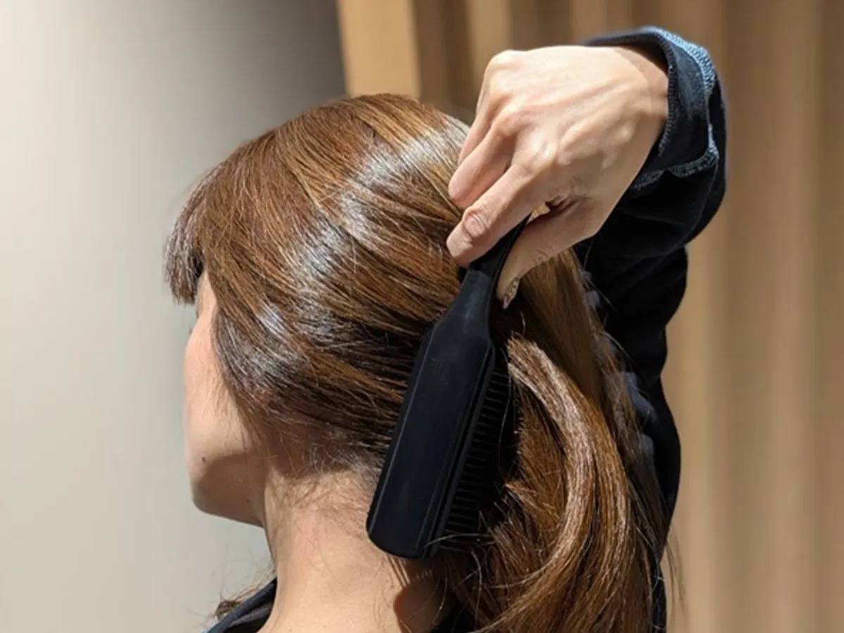 プレブラッシングの写真（画像提供：岡田充）