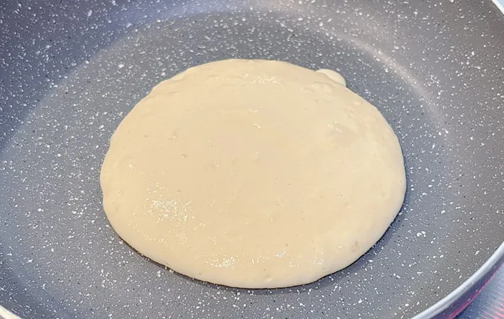 普通の『ホットケーキ』を焼いた写真（撮影：キジカク）