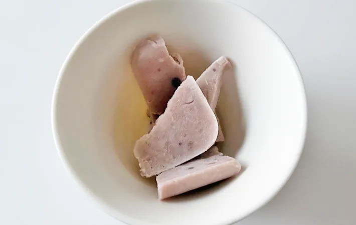 『おしるこフリーズドライあずきアイス』の完成写真（撮影：エニママ）