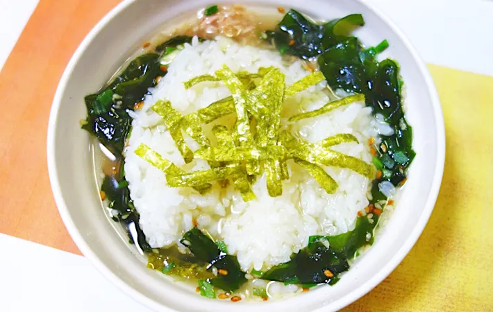 『わかめスープで簡単クッパ』の完成写真（撮影：エニママ）