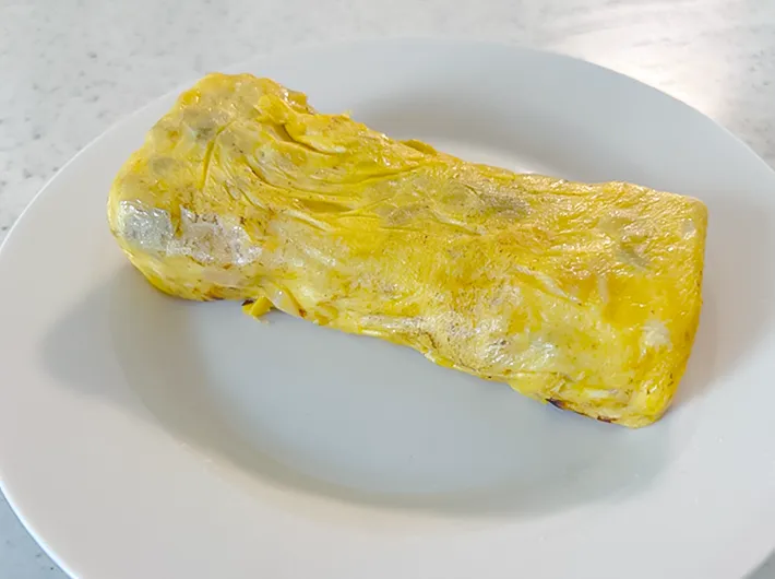 『ザーサイ入り玉子焼き』の完成写真（撮影：エニママ）