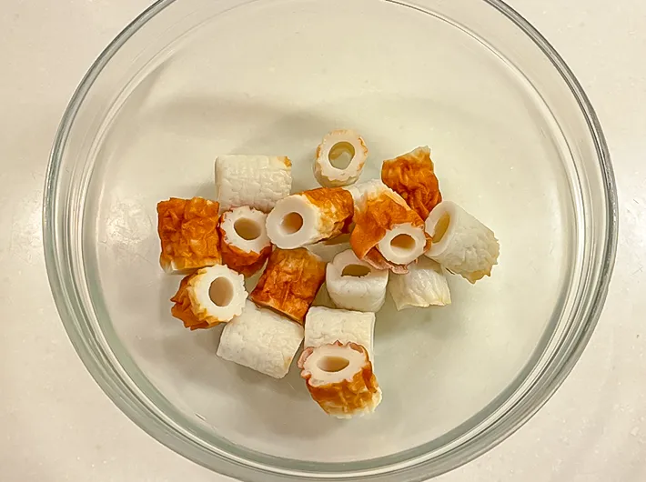 切ったちくわの写真（撮影：エニママ）