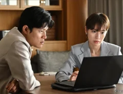 『リブート』に出演する鈴木亮平さんと戸田恵梨香さんが写る場面写真