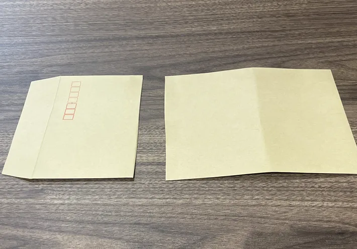 茶封筒の写真（撮影：grapeライフハック編集部）