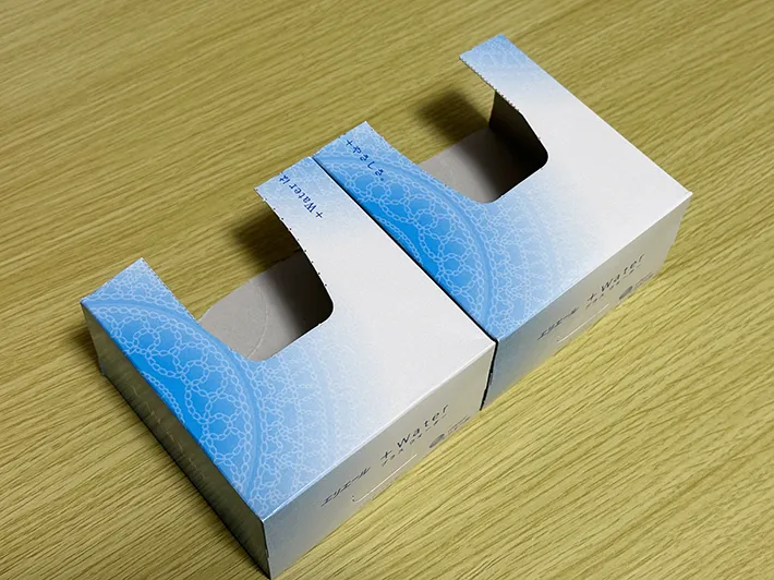 ティッシュの空き箱の画像（撮影：grapeライフハック編集部）