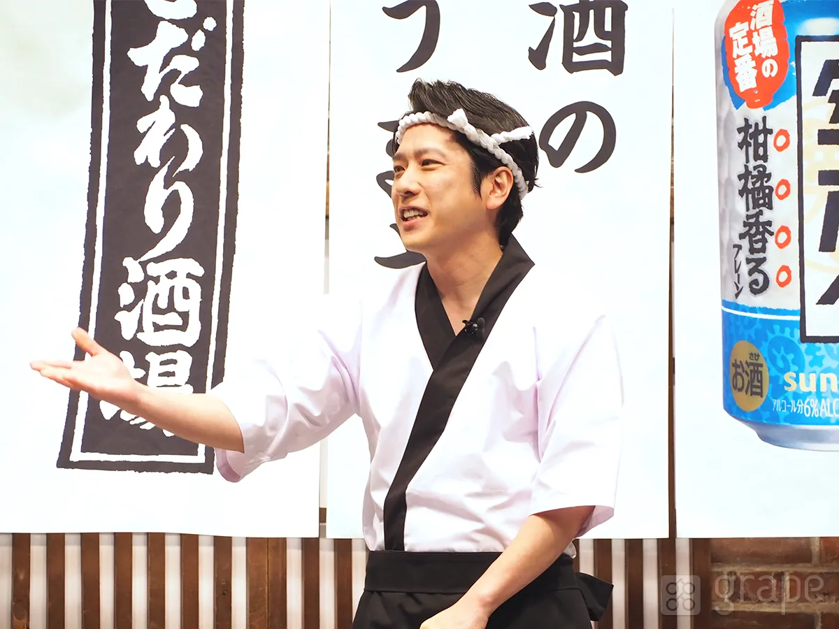 『こだわり酒場』の新CM発表会に登壇した二宮和也さん（撮影：grape芸能編集部）
