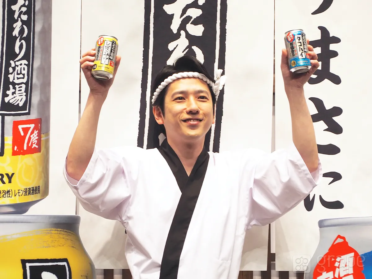 『こだわり酒場』の新CM発表会に登壇した二宮和也さん（撮影：grape芸能編集部）