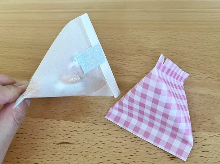 ラッピング後の写真（撮影：grapeライフハック編集部）