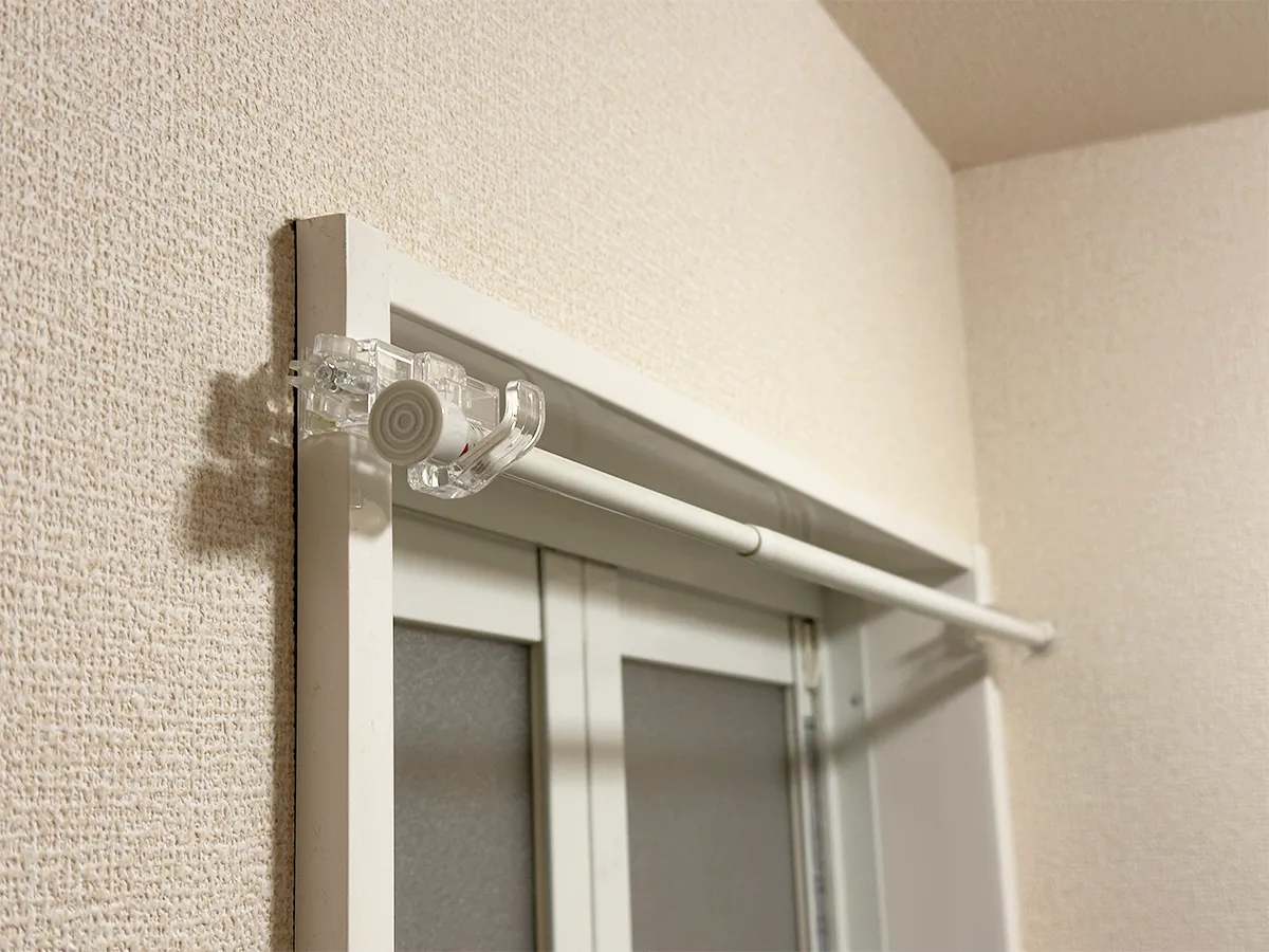 浴室前にタオル掛けを作る方法の画像（撮影：grapeライフハック編集部）