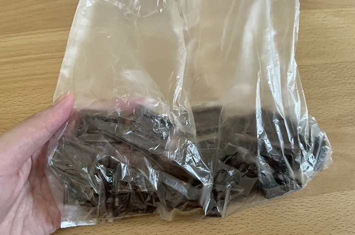 アイラップに入れたチョコレートの写真（撮影：grapeフード編集部）