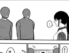 強盗とコンビニ店員のやり取りを描いた漫画の写真