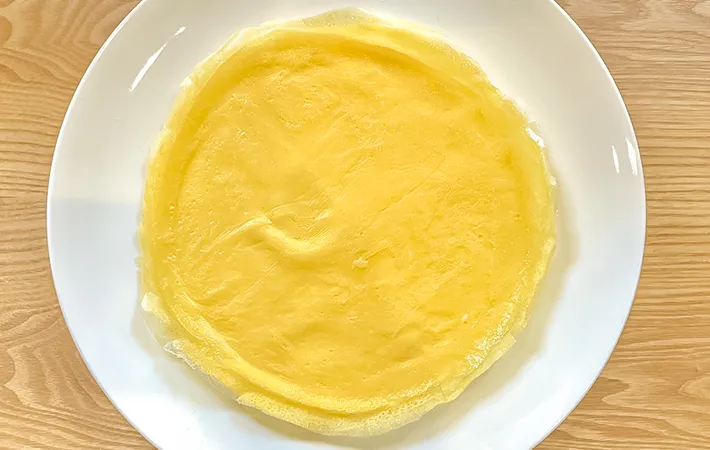 完成した『薄くても破れない薄焼き卵』の写真