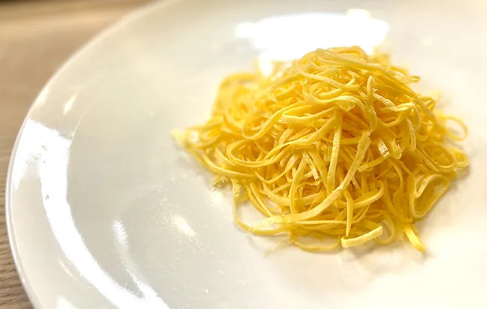 完成した『薄くても破れない薄焼き卵』の写真