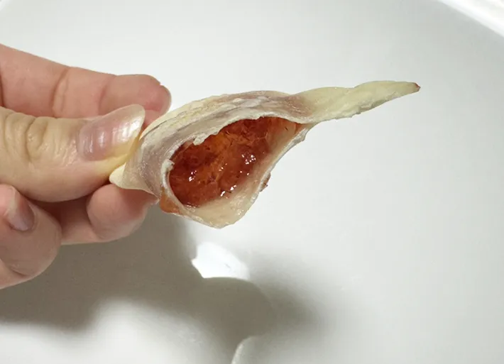 餃子の皮とジャムで作るおやつ（撮影：grapeフード編集部）