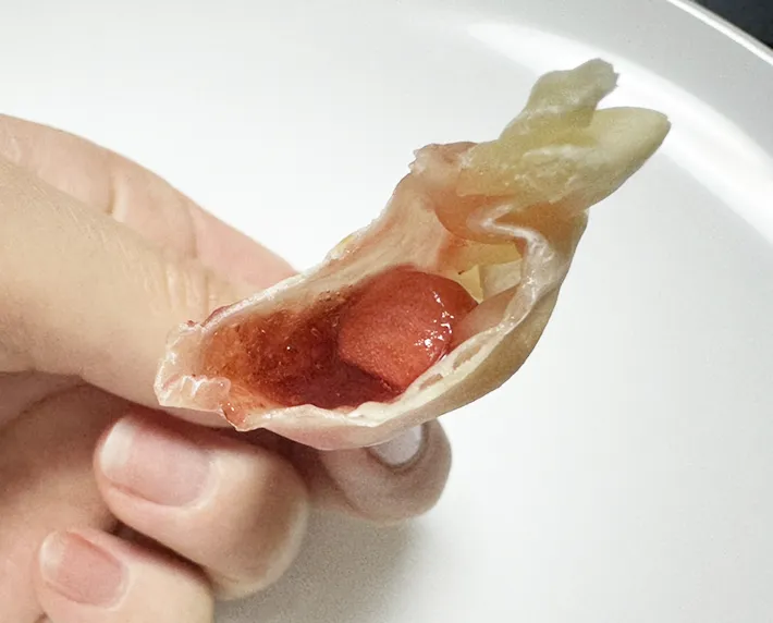 餃子の皮とジャムで作るおやつ（撮影：grapeフード編集部）