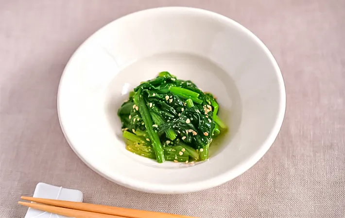 ほうれん草のゴマ和えの写真（撮影：小泉明代）