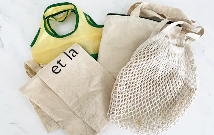 『色々なエコバッグ』の写真（撮影：Heulie）