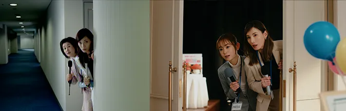 加藤あいさんが出演するドコモのCM写真。左が2005年当時のCM、右が2026年の新CMのもの。