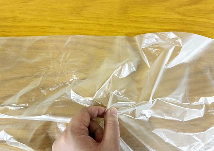 袋の開け方の説明写真（撮影：grapeライフハック編集部）