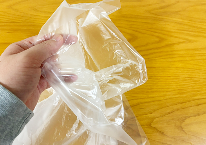 袋の開け方の説明写真（撮影：grapeライフハック編集部）