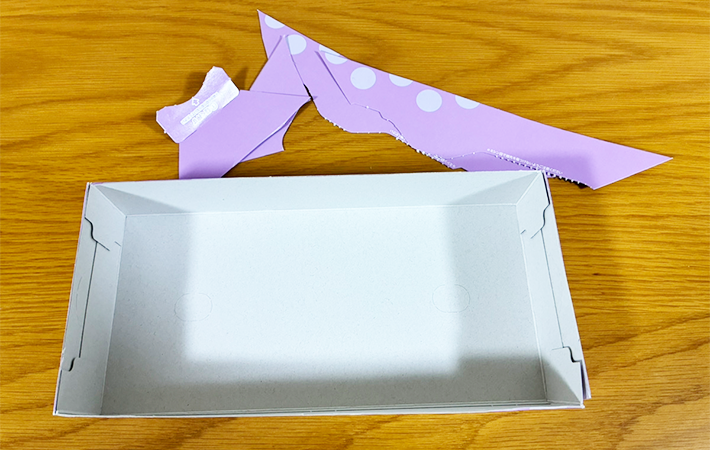 箱ティッシュで収納箱を作る裏ワザ写真（撮影：grapeライフハック編集部）