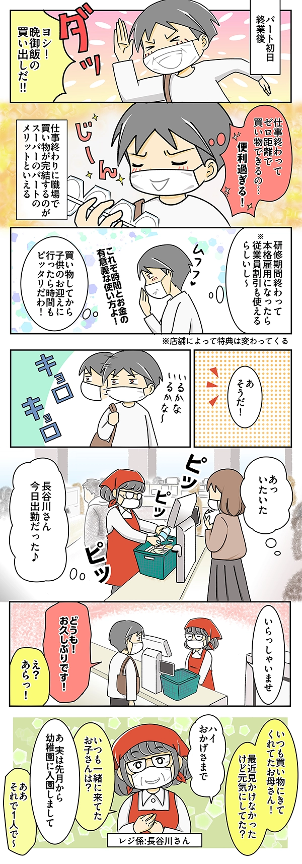 スーパー店員の漫画