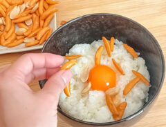 完成した卵かけご飯の写真（撮影：キジカク）