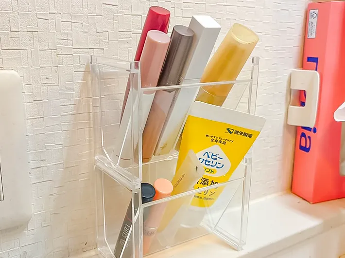 2段重ねでコスメを入れた写真（撮影：キジカク）