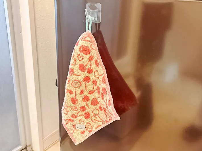 タオルをかけた写真（撮影：キジカク）