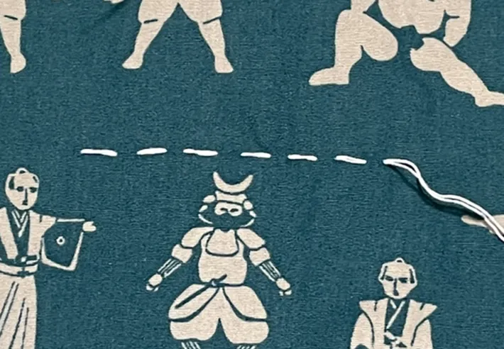 比較的真っ直ぐになった縫い目の写真（撮影：grapeライフハック編集部）