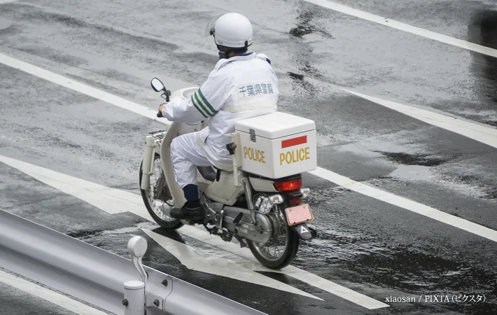 『警察官 バイク』の写真