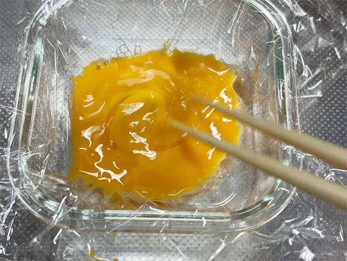 『レンチンだし巻きたまご』の作り方（撮影：grapeフード編集部）