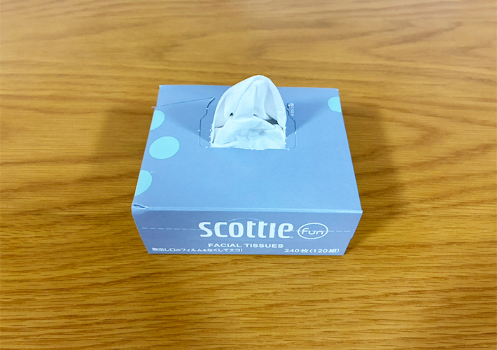 ミニボックスティッシュの写真（撮影：grapeライフハック編集部）