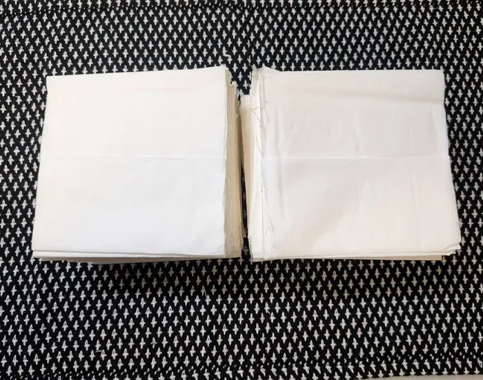 半分に切ったティッシュ（撮影：grapeライフハック編集部）