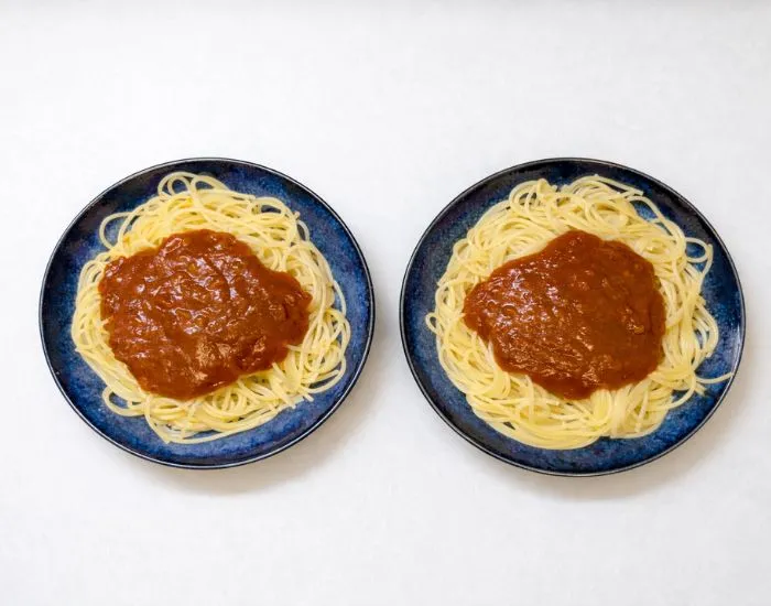 2つのパスタ（撮影：grapeフード編集部）