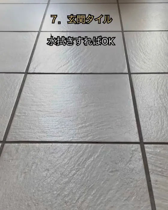 掃除後の玄関タイル