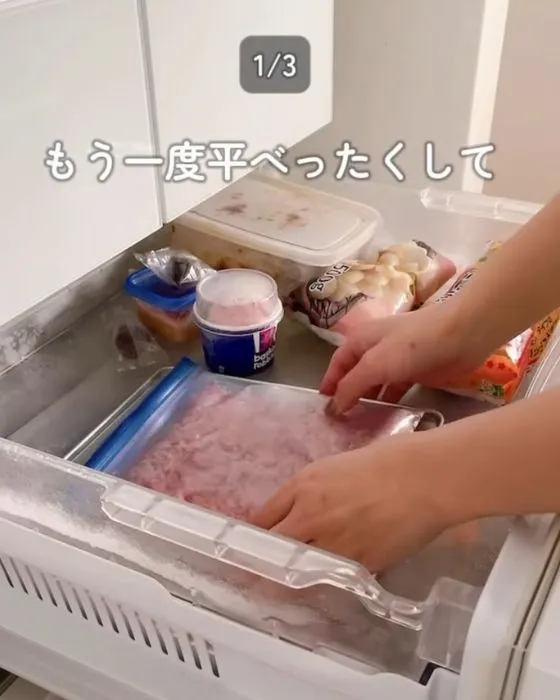 再度冷凍する写真