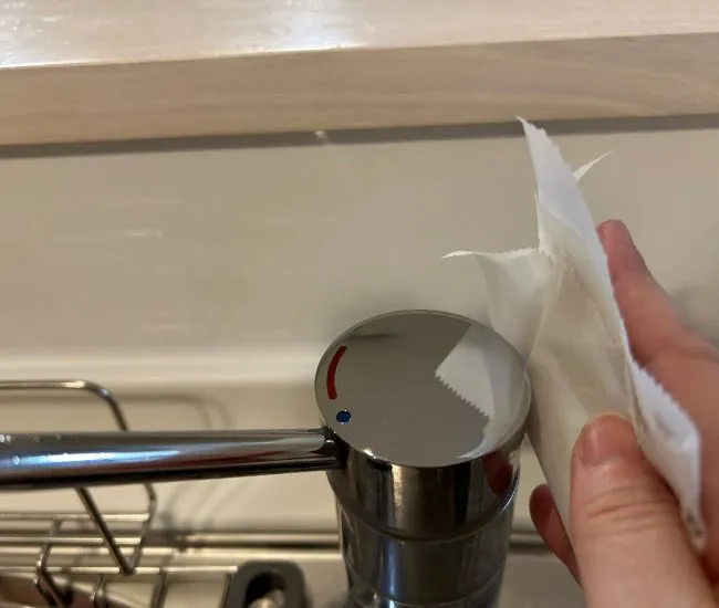 水垢の取れた蛇口（撮影：grapeライフハック編集部）