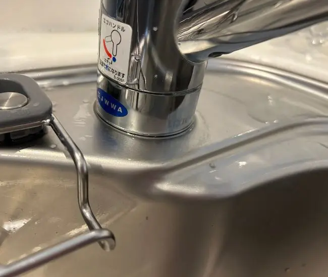 水垢が落ちた蛇口（撮影：grapeライフハック編集部）
