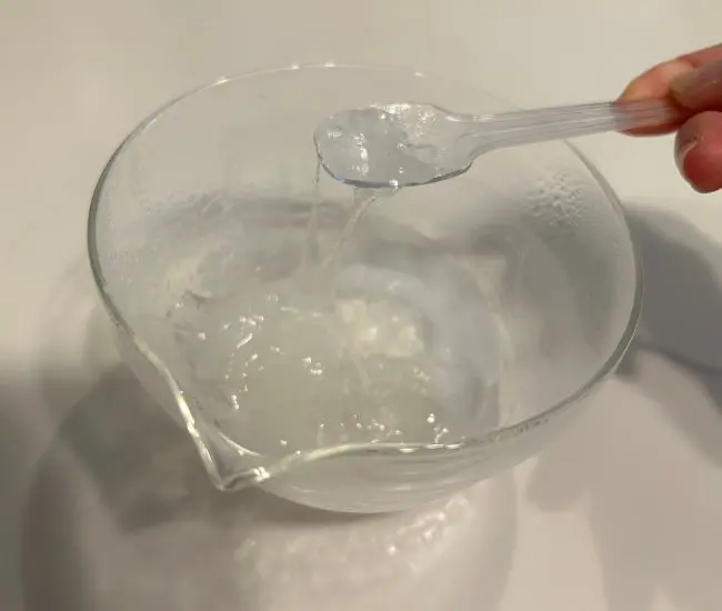 ジェル状になったクエン酸パック（撮影：grapeライフハック編集部）