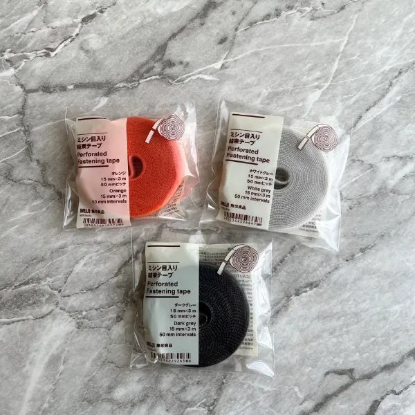 結束テープのカラーバリエーション（撮影：grapeライフハック編集部）