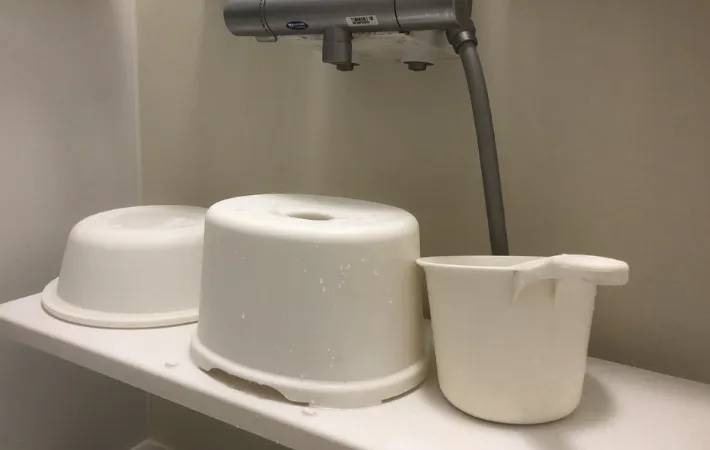 並べられたお風呂グッズ