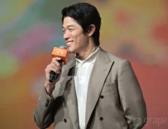 「『キリングッドエール』5,000万本突破！“大反響”御礼発表会」に登壇した鈴木亮平さん（撮影：grape芸能編集部）