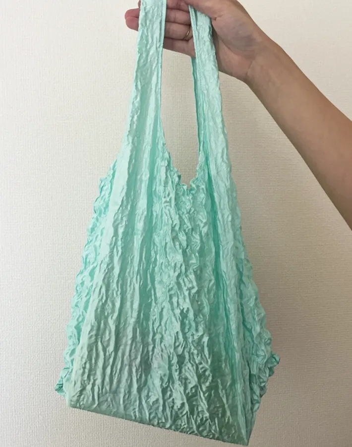 豆乳が入っているエコバッグの写真（撮影：grapeライフハック編集部）