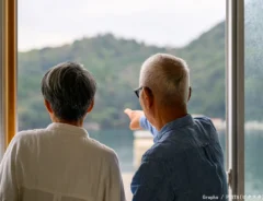 指を指す人の写真