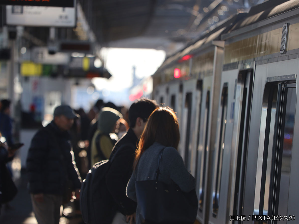 駅のホームの写真