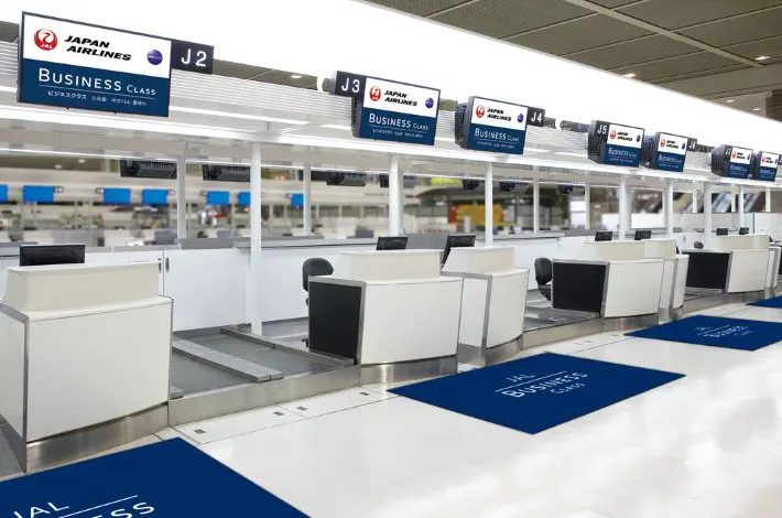 専用チェックインカウンターの写真